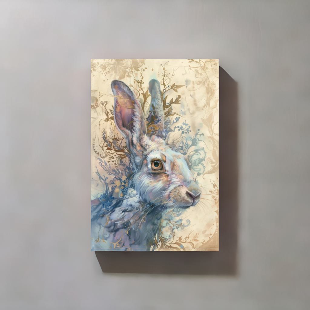 BLOOMING HARE - Canvastavla i hög kvalitet | Köp hos Canvasbolaget