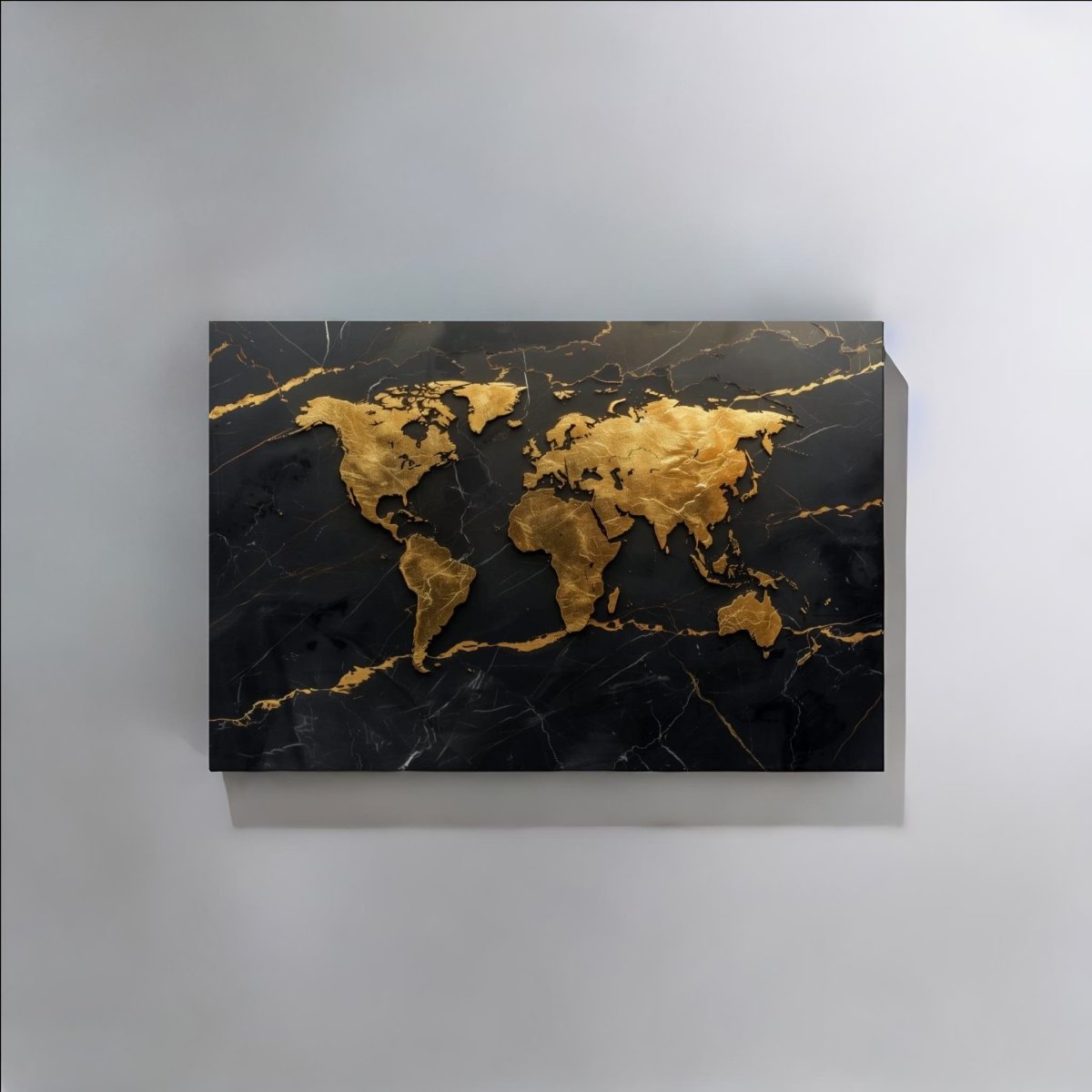GOLDEN WORLDMAP - Canvastavla i hög kvalitet | Köp hos Canvasbolaget