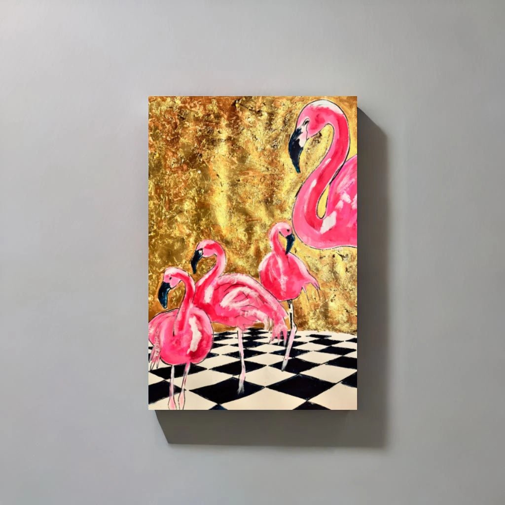 Love Flamingo - Canvastavla i hög kvalitet | Köp hos Canvasbolaget