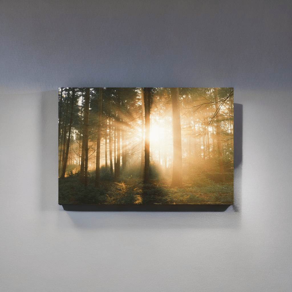 SOLSTRĂ
LAR I SKOGEN - Canvastavla i hög kvalitet | Köp hos Canvasbolaget