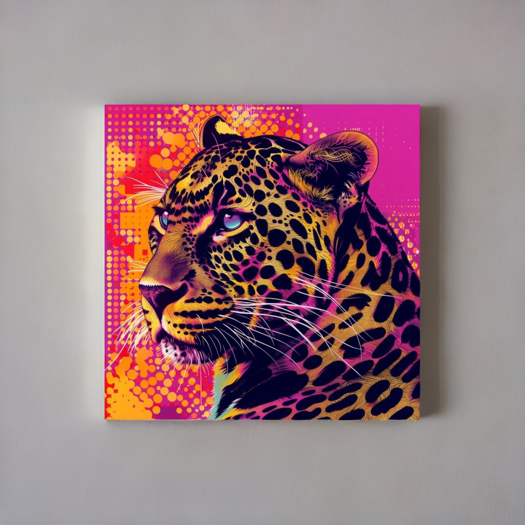 VIBRANT LEOPARD - Canvastavla i hög kvalitet | Köp hos Canvasbolaget