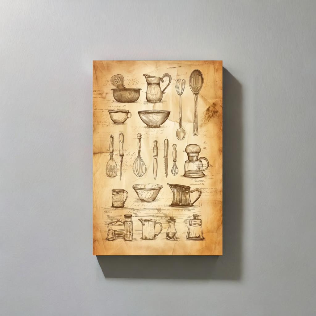 VINTAGE UTENSILS - Canvastavla i hög kvalitet | Köp hos Canvasbolaget
