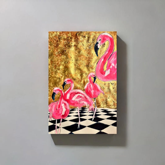 Love Flamingo - Canvastavla i hög kvalitet | Köp hos Canvasbolaget
