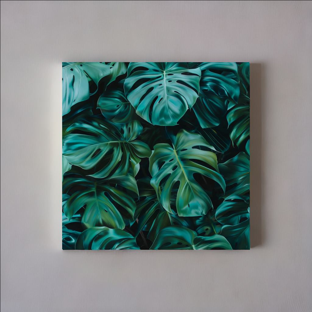 TROPICAL LEAVES - Canvastavla i hög kvalitet | Köp hos Canvasbolaget